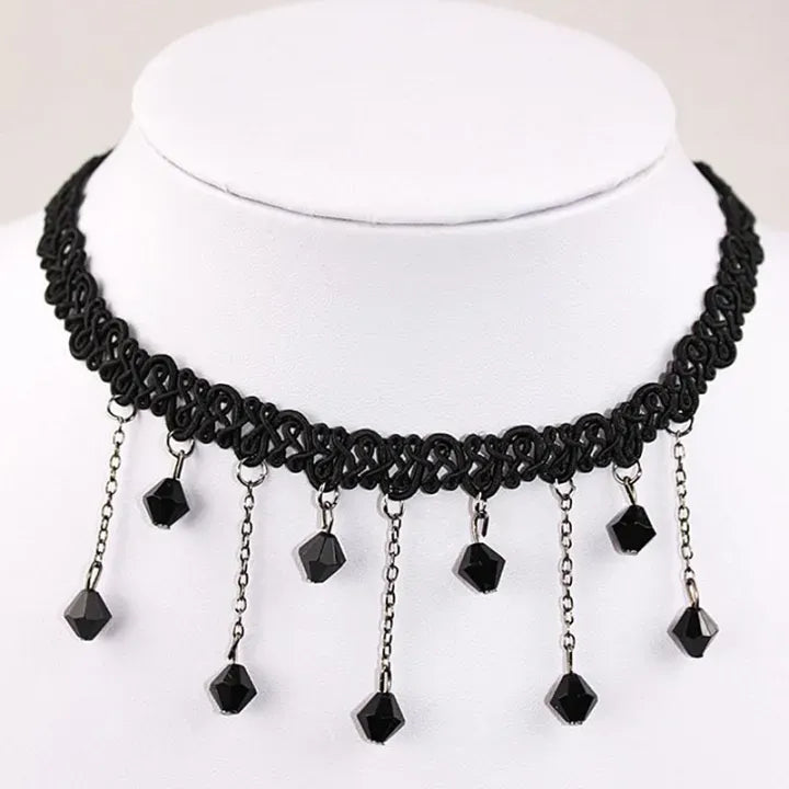 Black Bead Necklace